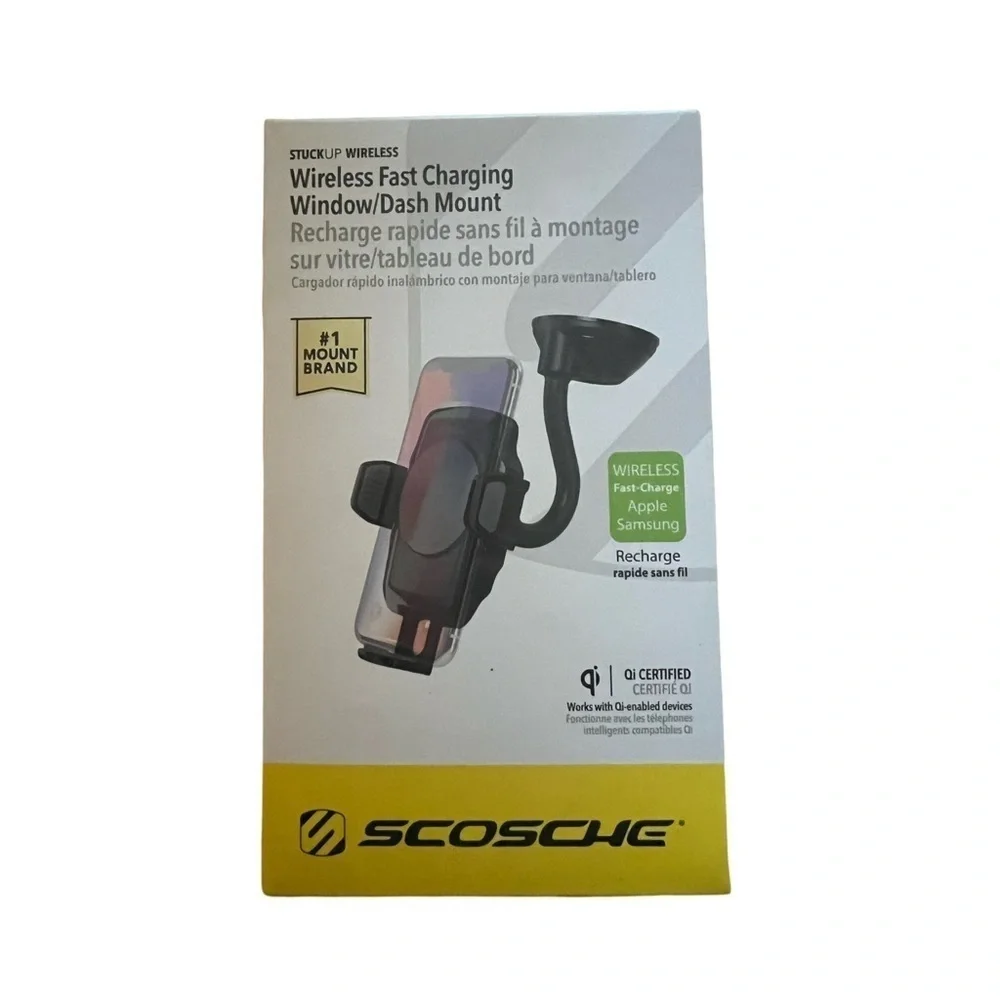 Scosche Wireless Fast Charging Window:Dash Mount​​​
